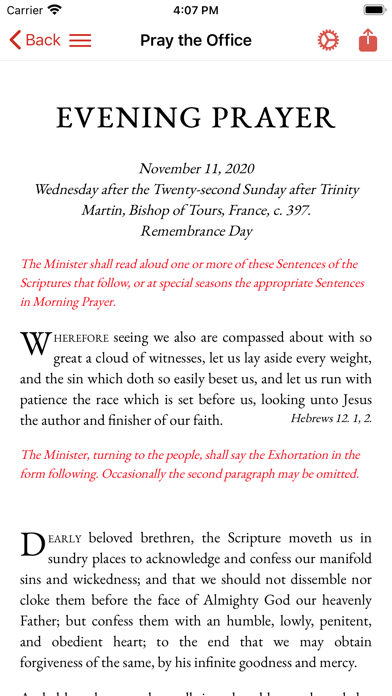 Common Prayer Canada Screenshot