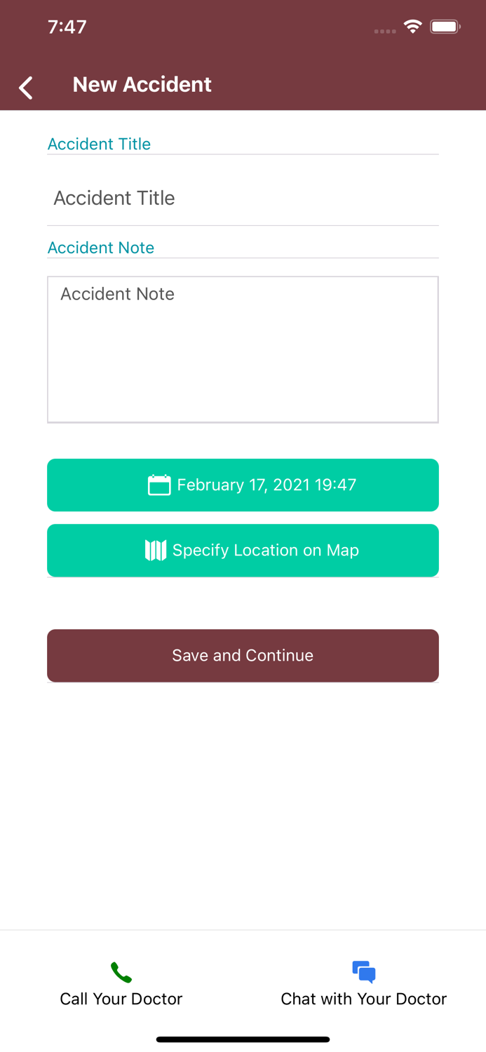 Shaw Injury App