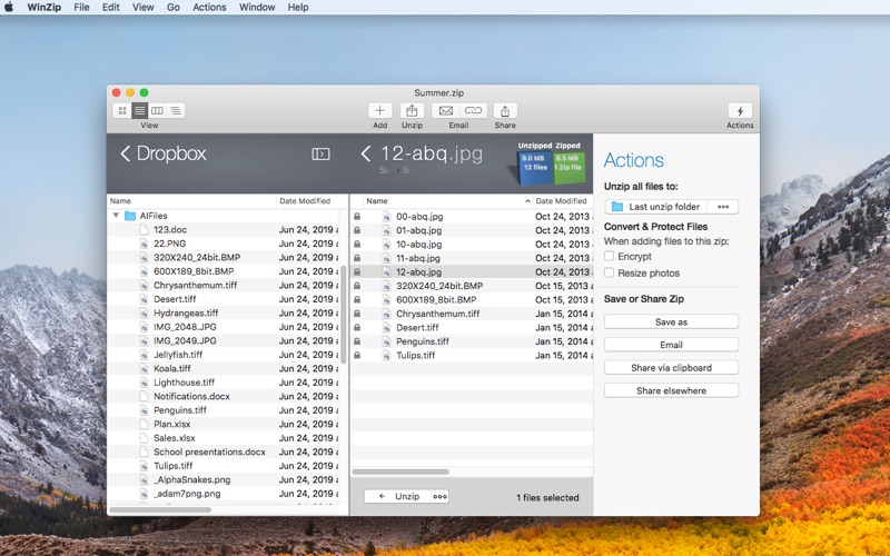 WinZip Screenshot