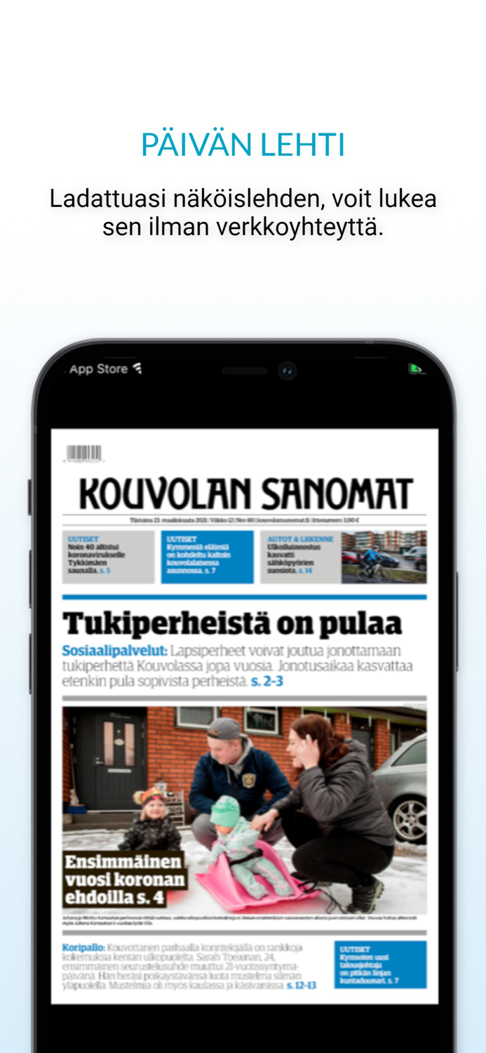 Kouvolan Sanomat päivän lehti