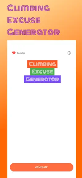 Game screenshot Climbing Excuse Generator apk