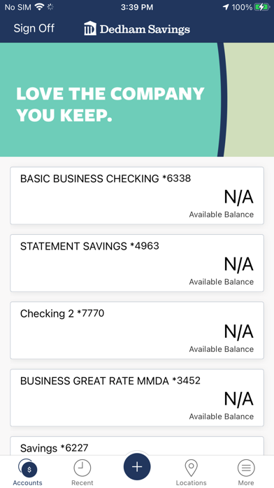 Dedham Savings for Business Screenshot