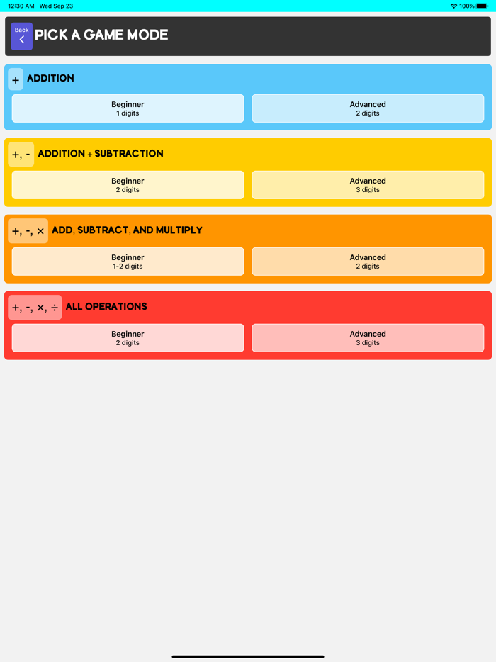 Math Express - A Test of Skill