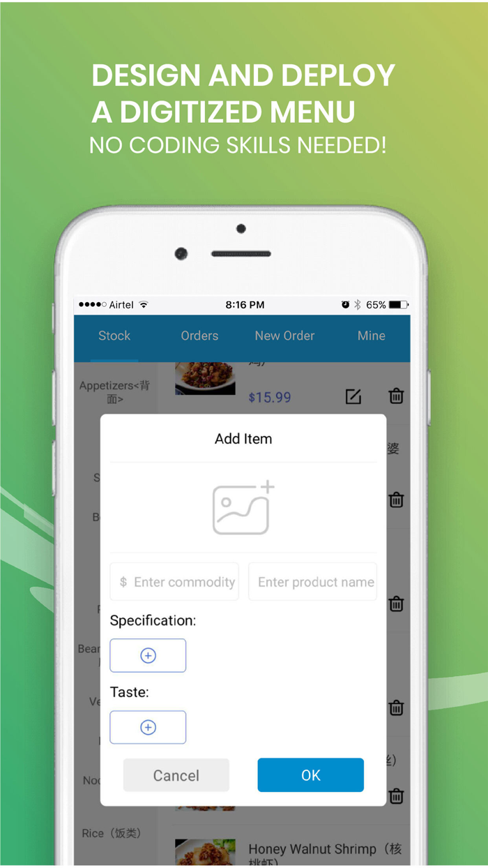 EdgelessGo Food Order Manager