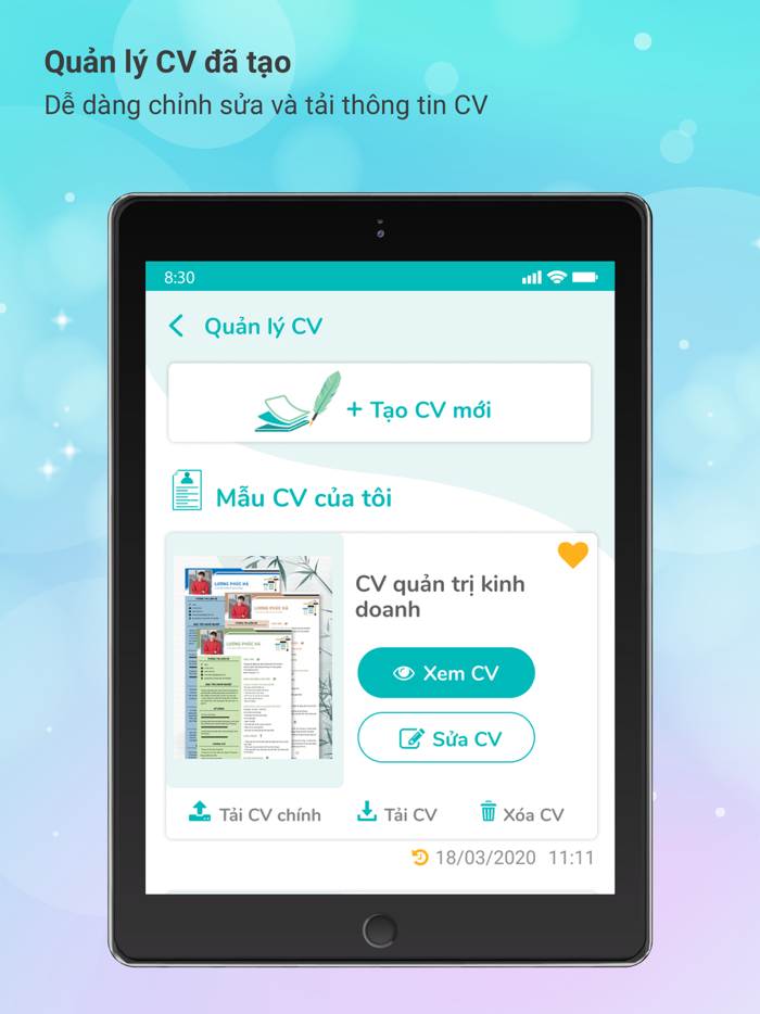 JOB365 - tạo cv xin việc đẹp
