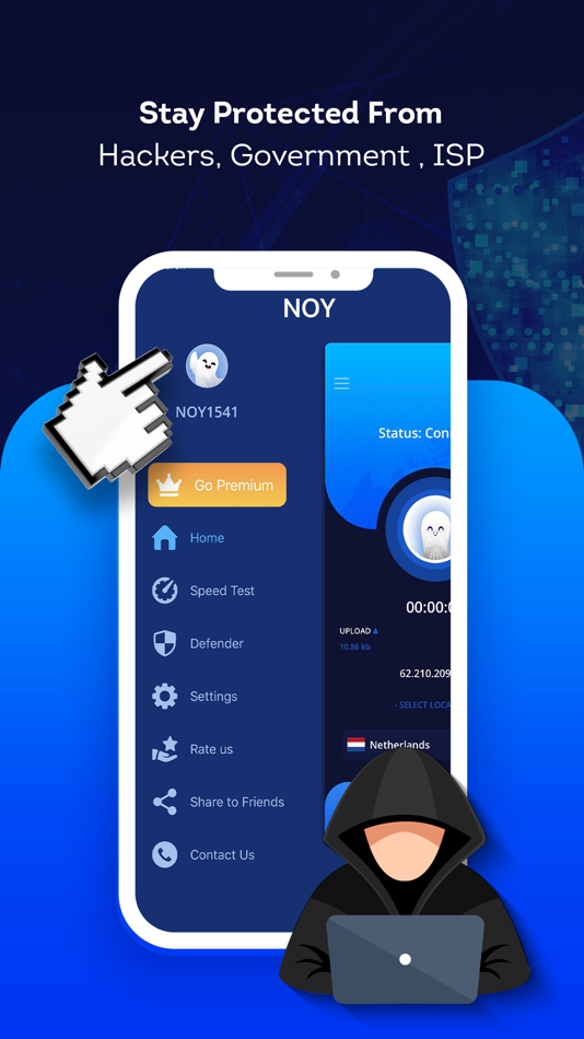 #4. Noy - Anonymous internet VPN (iOS) By: CYBER ONE LTD