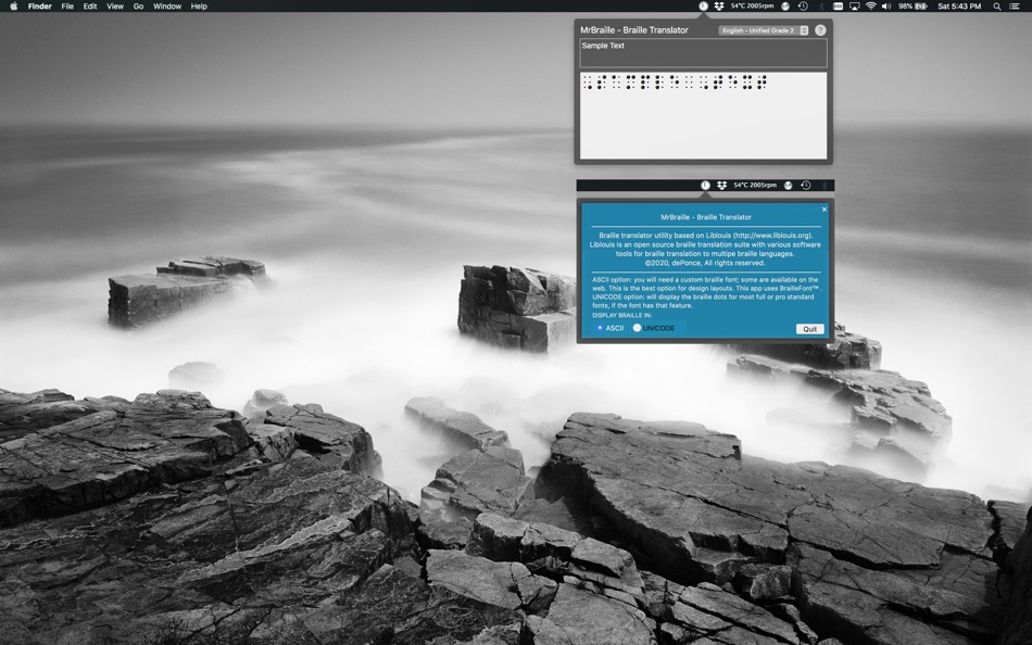 MrBraille (macOS) Podle: Ranulfo Ponce MrBraille (macOS) Podle: Ranulfo Ponce