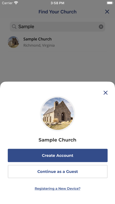 Here I Am – Church Engagement Screenshot