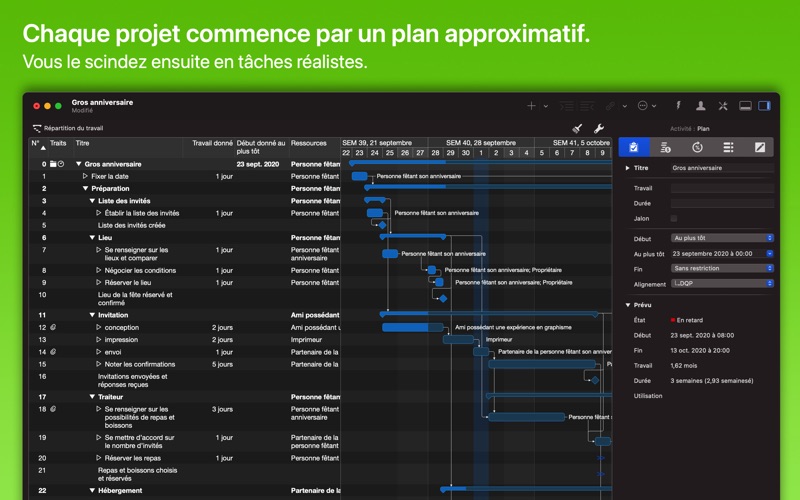 Screenshot #1 pour Merlin Project Express - Gantt