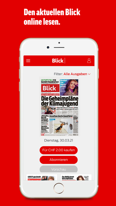 Blick E-Paper Screenshot