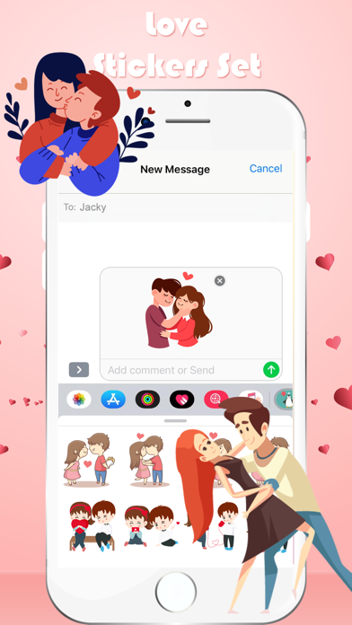 Valentine's Couple Stickers Screenshot