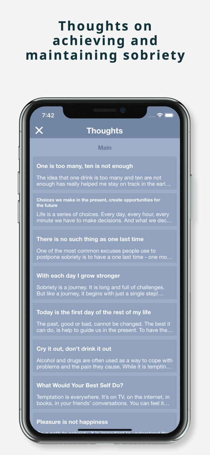 Clear Thinker Sobriety Counter