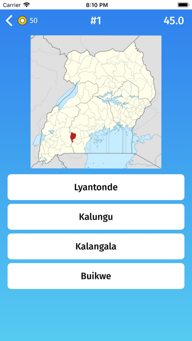 Uganda: Provinces Quiz Game Screenshot