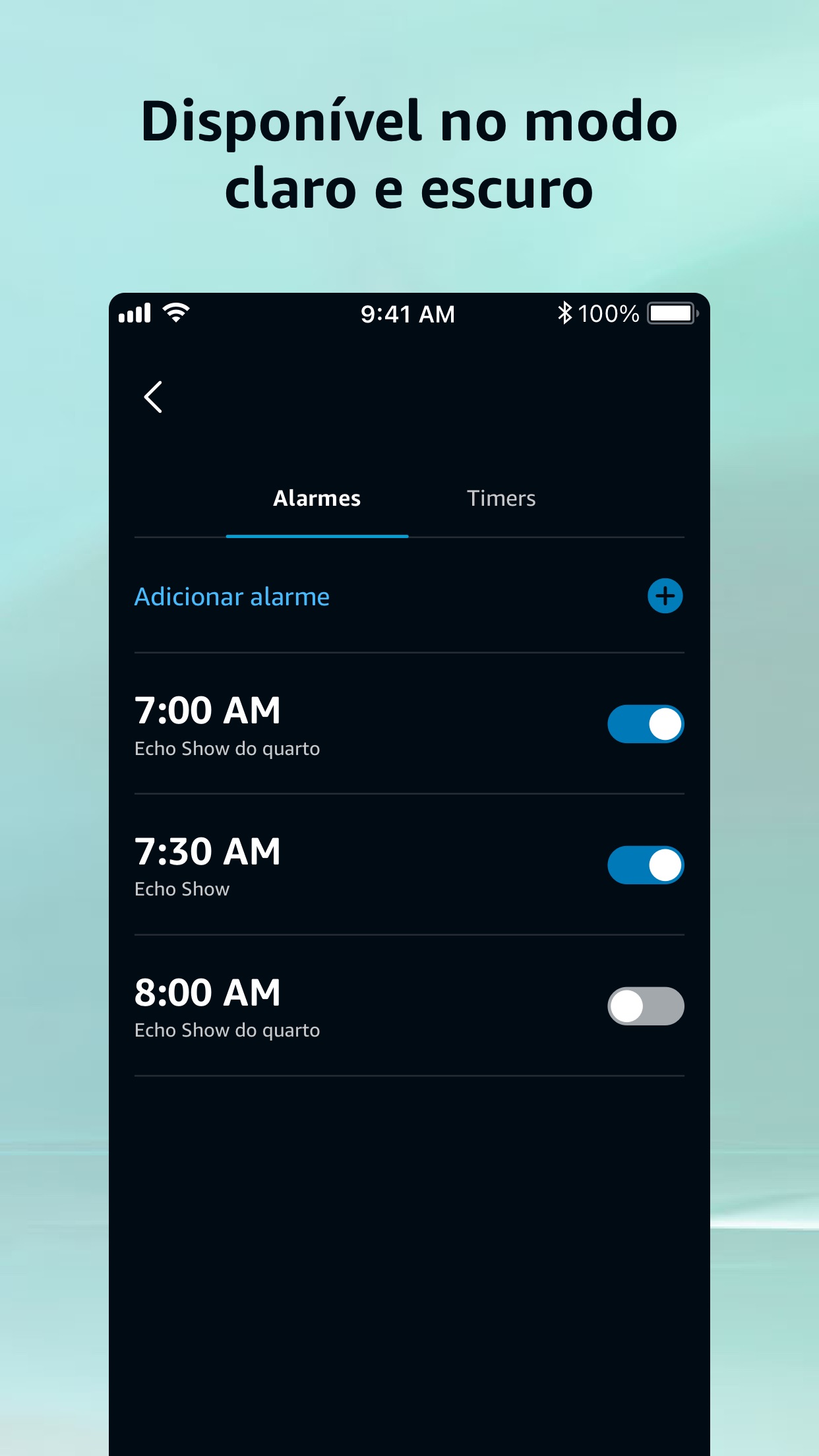 Screenshot do app Amazon Alexa