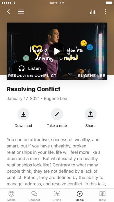 Menlo Church App Screenshot