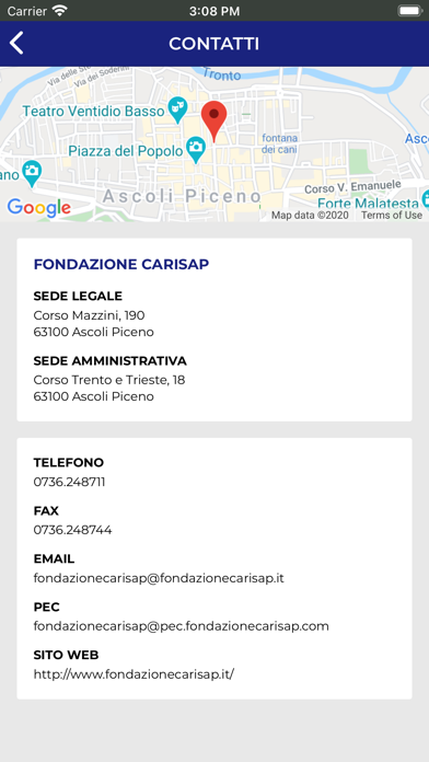 Fondazione Carisap Screenshot