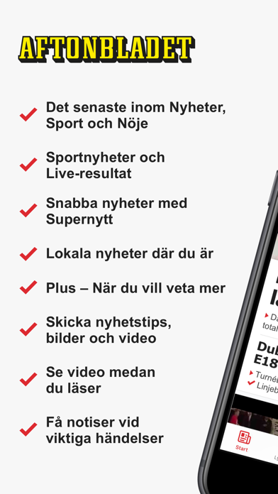 Screenshot #1 pour Aftonbladet Nyheter