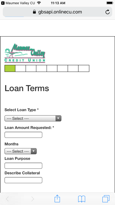 Maumee Valley Credit Union Screenshot
