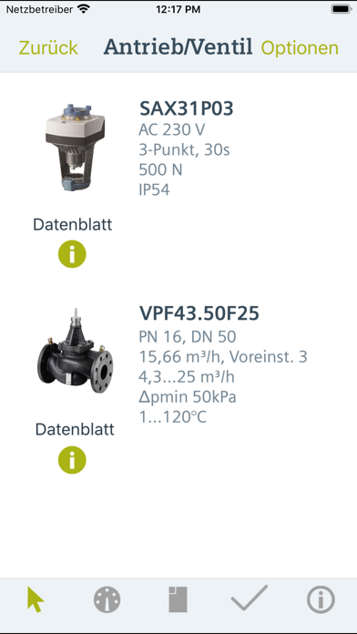 Combi Valve Sizer Screenshot