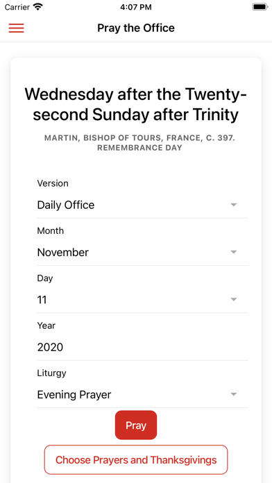 Common Prayer Canada Screenshot