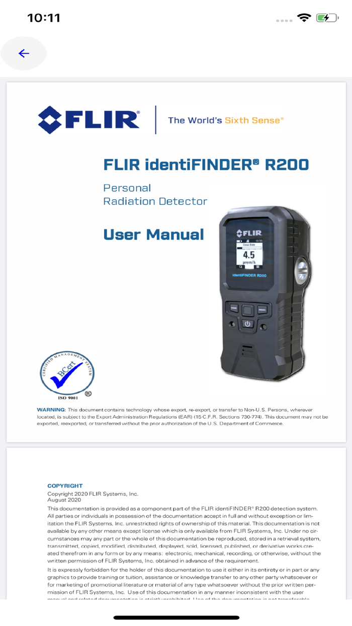 FLIR RAD Train