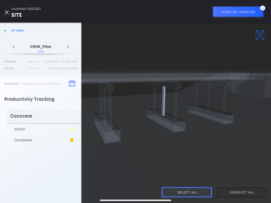 SYNCHRO Site 2020 6.2 iPad screenshot
