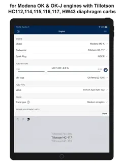 Jetting Modena OK & OK-J Kart iPad image 2