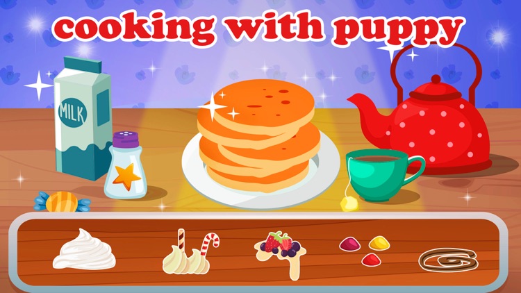 Puppy makes pancake