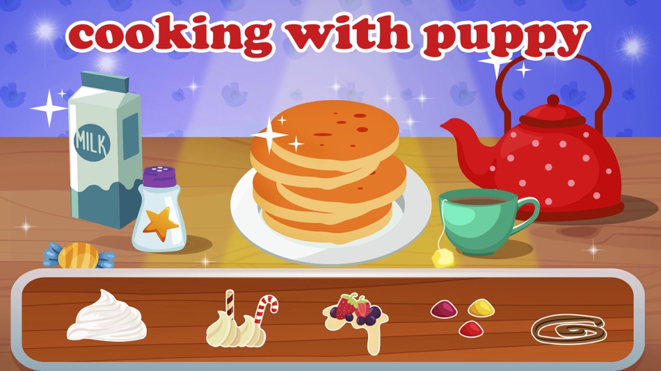 #3. Puppy makes pancake (iOS) Podle: Emilia Eritsyan