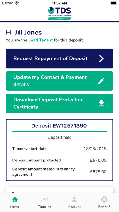 TDS Tenant Screenshot