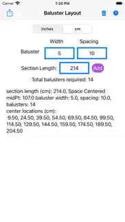 baluster layout iphone screenshot 3