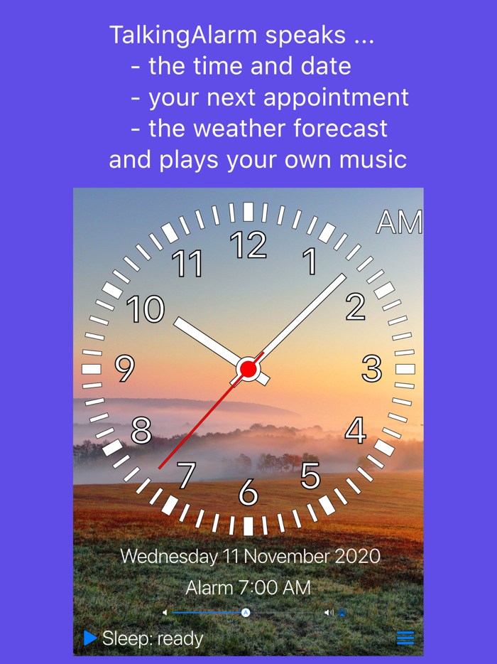 TalkingAlarm - alarm clock