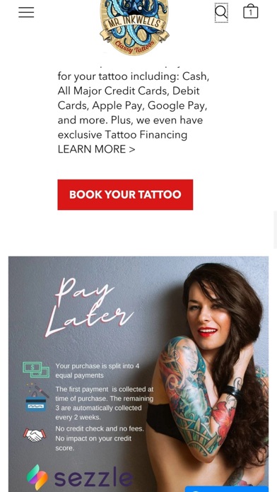 Mr. Inkwells Tattoos Screenshot
