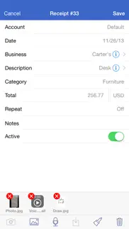 How to cancel & delete receipts - expense tracker 3