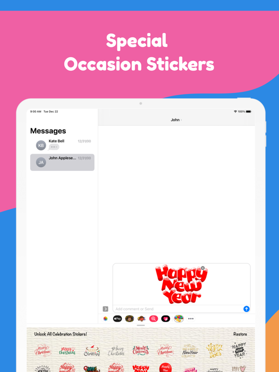 Screenshot #6 pour Celebration Stickers