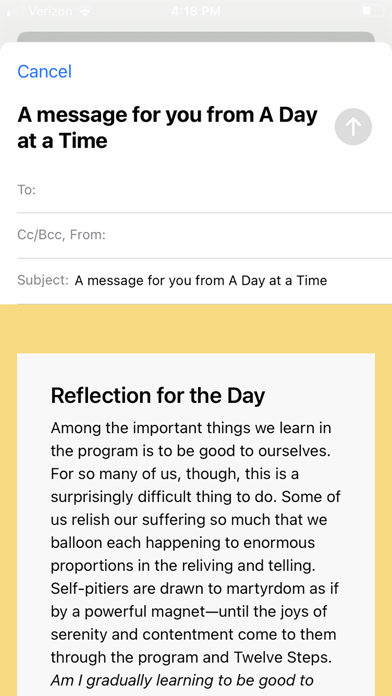 A Day at a Time Meditations Screenshot