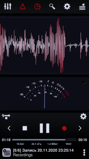 Скриншот Neutron Audio Recorder на iPhone 2