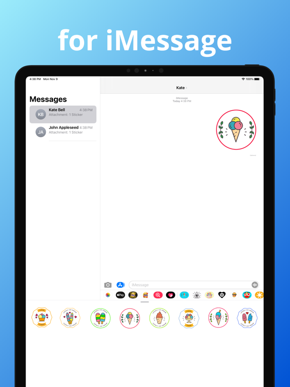 Screenshot #6 pour Ice Cream emoji & stickers