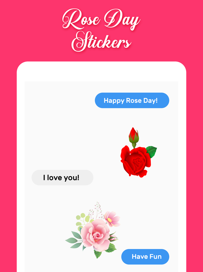 Rose Day Stickers