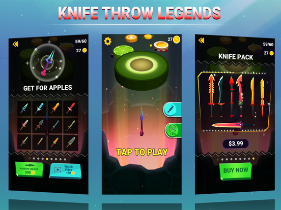 Screenshot #5 pour Knife Throw 3D Legend