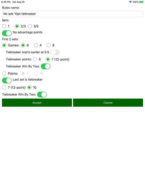 Tennis Umpire App iPad screenshot 8 - Sports app