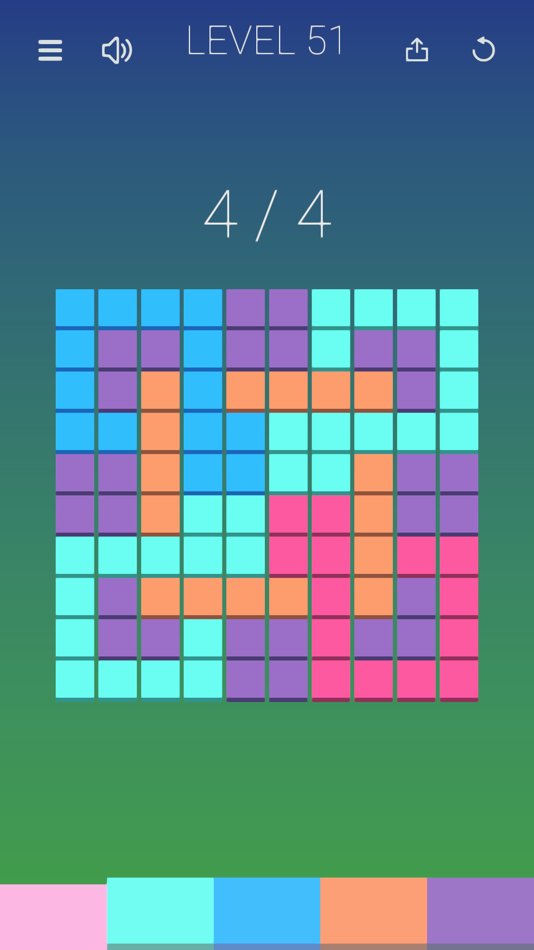 #4. Flood Master! - Tile Puzzle (iOS) 由: Yuki Uemura