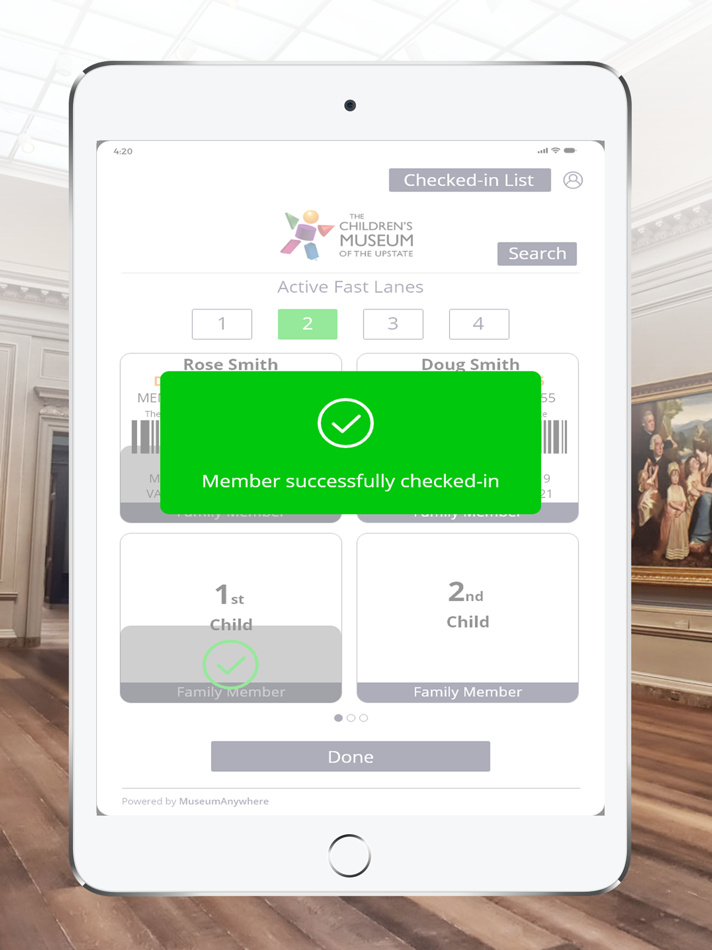#1. Member fast lane kiosk (iOS) Podle: InfiCare Technologies
