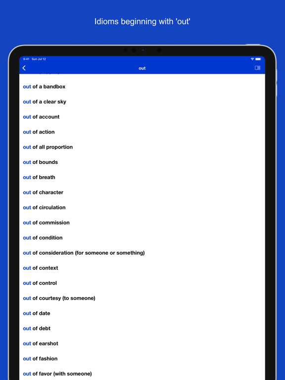 English Prepositional Idioms iPad screenshot
