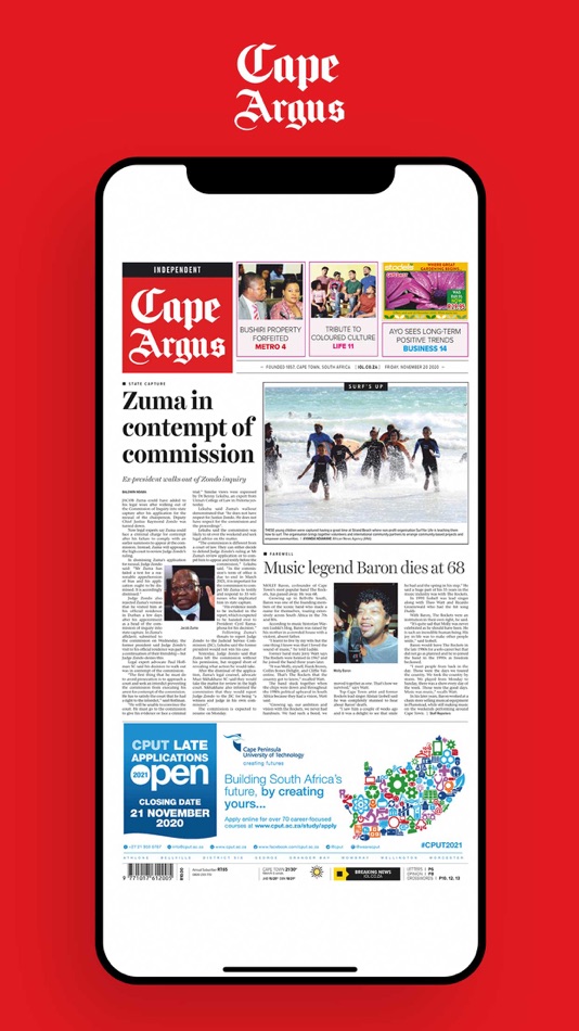 #1. Cape Argus SA (iOS) 게시자: IOL