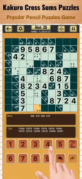 Game screenshot Kakuro Cross Sums Puzzles mod apk