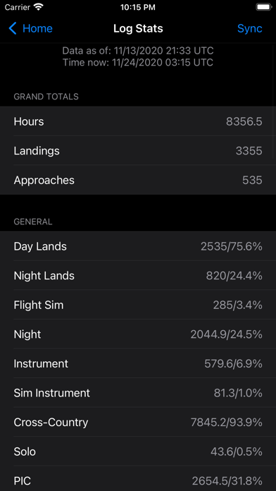 Logbook Pro Flight Logbook Screenshot