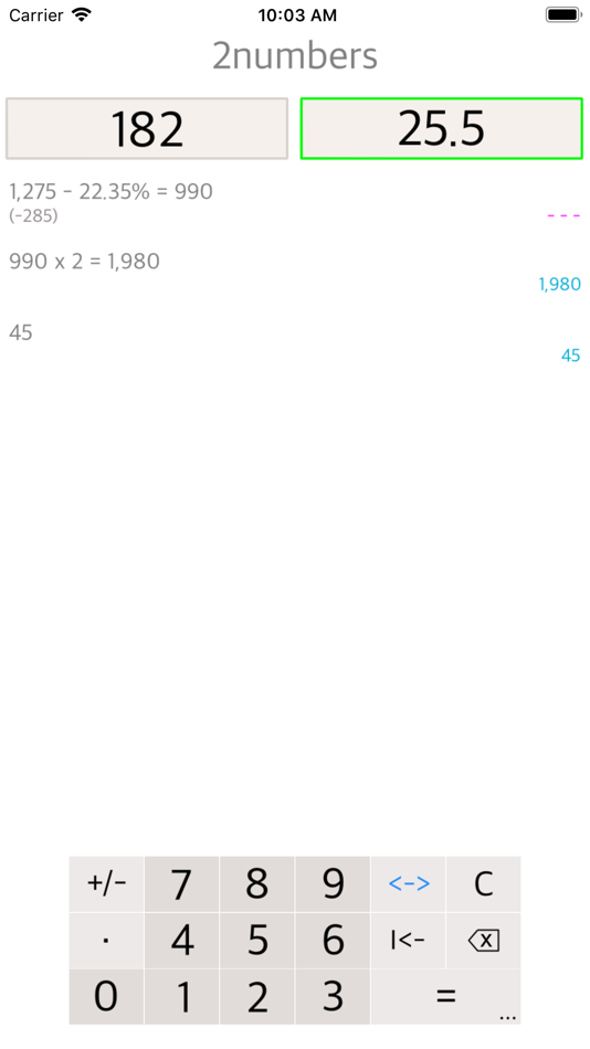 #2. 2numbers - 2numeri (iOS) By: Marco Locatelli