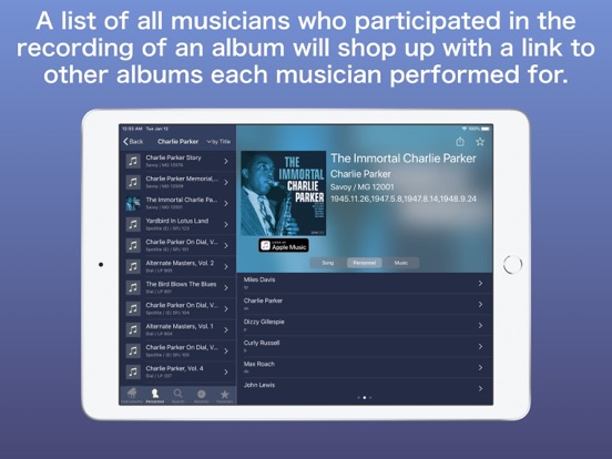 Asset of Jazz iPad screenshot
