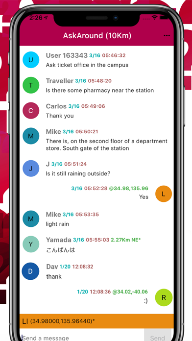AskAround - Ask People Nearby Screenshot
